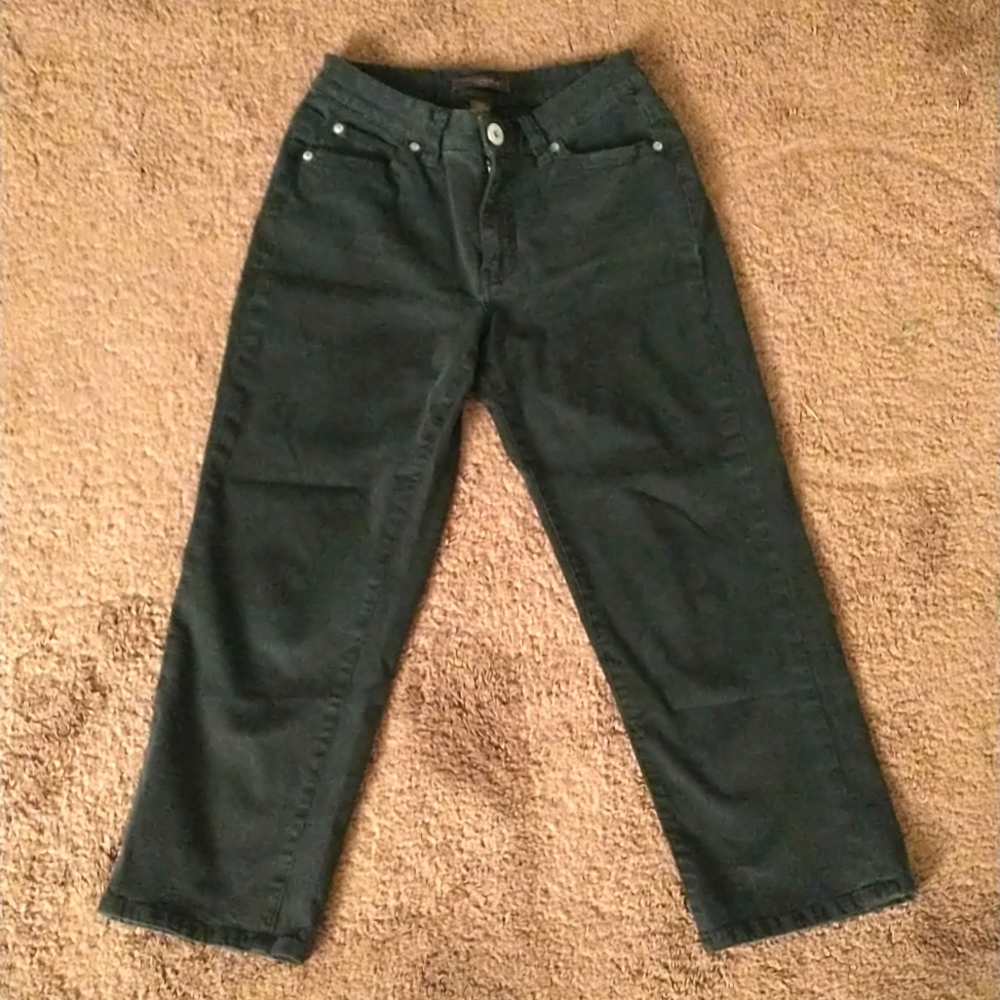 Christopher Blue Black Cropped Stretch Jeans Size 6